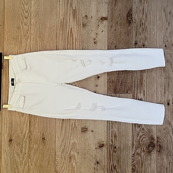7 For All Mankind Size 25 Clean White High Waist Ankle Skinny Jean NWT - Picture 1 of 12